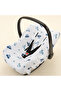 Muslin Stroller Sheet or Cover - Blue Cars - 3
