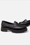Black Women's Genuine Leather Loafer Casual Shoes - 5