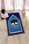 Digital Printed Kaaba Motif Washable Motif 70X130 Prayer Rug - 5