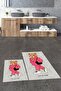 Digital Printed Washable Non-Slip Teddy Bear Patterned Double Bathroom Rug Mat Toilet Set - 3