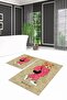 Digital Print Pcs Non-Slip Sole Washable Double Bathroom Set Toilet Set - 2