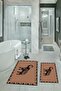 Digital Print Pcs Non-Slip Washable Elephant Pattern Double Bathroom Set Toilet Seat Set - 8