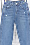 Koyu Mavi Erkek Çocuk Baggy Pamuklu Ayarlanabilir Lastikli Denim Pantolon Jean TKDSS24PL00005 - 12