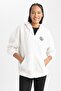 Oversize Fit Hooded Plush Zippered Sweatshirt Y2648Az23Wn - 6
