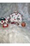 Makeup Bag Quilted Fabric Cherry Red _ Large Size - 6