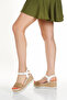 White Padded Sole Braided Wicker Orthopedic Sandals - 4