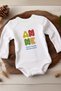 Special Design Mother's Written White Long Sleeve Baby Bodysuit 100% Organic Cotton