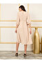 Embroidered Colorblock A-Line Midi Dress - 4