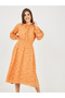 Burnout Texture Smocked Waist A-Line Midi Dress