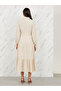 Pocket Detail Collared Tiered Maxi Dress - 4
