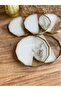 Set of 4 Epoxy Coasters with Gold Leaf - 3