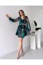 Lined Chiffon Fabric - Short Dress with Elastic Waistband - 4