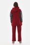 Women's Sleeveless Denim Detailed Sports Two-Piece Set Burgundy - 5