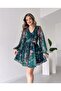 Lined Chiffon Fabric - Short Dress with Elastic Waistband - 2