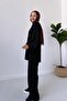 Balloon Sleeve Pleated Set - Black - 2