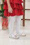 Girls' Cotton 4 Seasons Pantyhose, Plain White School Socks - 6