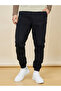 Dark Wash Denim Jogger with Drawstring Waist - 2