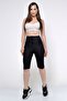 Women's Agraflı Thermal Shorts Leggings High Waist Body Hugging Gathering Elastic Design