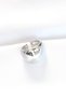 Adjustable Curved Silver Mirror Ring - 2
