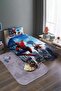 Spiderman and Iron Man Patterned Single Bedspread and Pique Set - 2