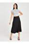 High Waist A-Line Midi Skirt - 2