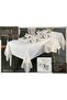 Vi̇nezza Home Collection 34 Piece Linen Seamless French Lace Tableware Set - 2
