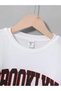 Brooklyn New York White T-Shirt Black Shorts - Shorts T-Shirt Top Bottom Set Printed Crew Neck - 3