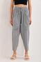 Women's Gray Front Double Pocket Linen Shalwar Trousers - 2
