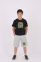 Buseyiz Graphic Islan Printed Cotton and Pocket Boy's Bottom Top Capris Summer Suit 4-14 Years Old