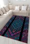 Multicolored Mixed Geometric Shape and Lines Patterned Modern Decorative Carpet 4969 - 3