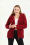 Welsoft Zippered Hoodie Short Fleece Claret Red - 7