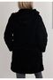 Black Hooded Fluffy Jacket - 4