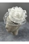Simple and Stylish Bridal Wedding Hat with Pearl and Feather Detailing, Custom Design - 2