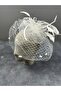 Polka Dot Feather Bridal Wedding and Marriage Hat - 4