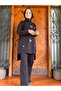 Black design hijab tracksuit with triangle sequin detail - 5