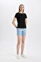 Regular Fit Crew Neck Basic Short Sleeve T-Shirt W7299Azns - 2