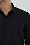 Slim Fit Long Sleeve Easy-Iron Sweat-Absorbent Breathable Texture Tie Shirt Four Seasons Black Men's Shirt - 8