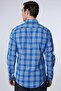 Slim Fit Long Sleeve Tight Fit Checkered Linen Texture Summer Men's Shirt - 5