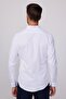 White Slim Fit Shirt - Long Sleeve, 100% Cotton Linen, Double Pocket Piping - 5