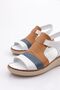 Colorful Women's Sandals - White Garni, Genuine Leather 4673243 - 4