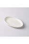 Modern Set of 2 25 Cm Cream Porcelain Medium Size Boat Presentation Plates
