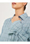 Textured Oversized Longline Shirt with Buttons - 6