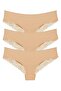 Women's Laser Cut Lace Panties 3 Pack Set Skin - Kts2112 - 2