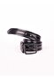 100% Buffalo Leather Patent Leather Black Men's Belt Genuine Leather 3.5 cm - 3
