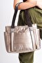 Women's Parachute Fabric Stripe Detailed Inflatable Daily Arm - Shoulder Bag - 3