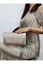 Women's Laser Gold Evening Dress Clutch Chain Strap Handheld Wedding Engagement Night Shoulder Bag - 4