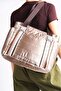 Women's Parachute Fabric Stripe Detailed Inflatable Daily Arm - Shoulder Bag - 2