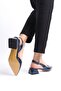 Women's Asymmetrical Banded Pointed Toe Low Heel Shoes - 6