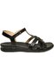 22309 Lupin-G Black Women's Comfort Leather Sandals - 2