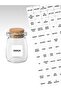 208 Pieces White Square-washable Spices-pulses-nuts-herb-tea-coffee Jar Label/sticker - 2